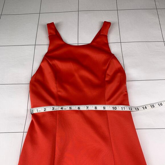 Lovers + Friends Dress Womens Small Coral Morning Light Ruffle Hem Mini Party - Picture 8 of 12